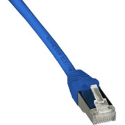 Patchkabel Kat.6A S/FTP 28AWG 0,5M bl&aring; LSZH