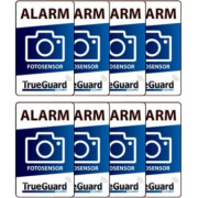 Foto alarm klisterm&aelig;rke, 8 stk., dobbeltsidet t. rude, TrueGuard